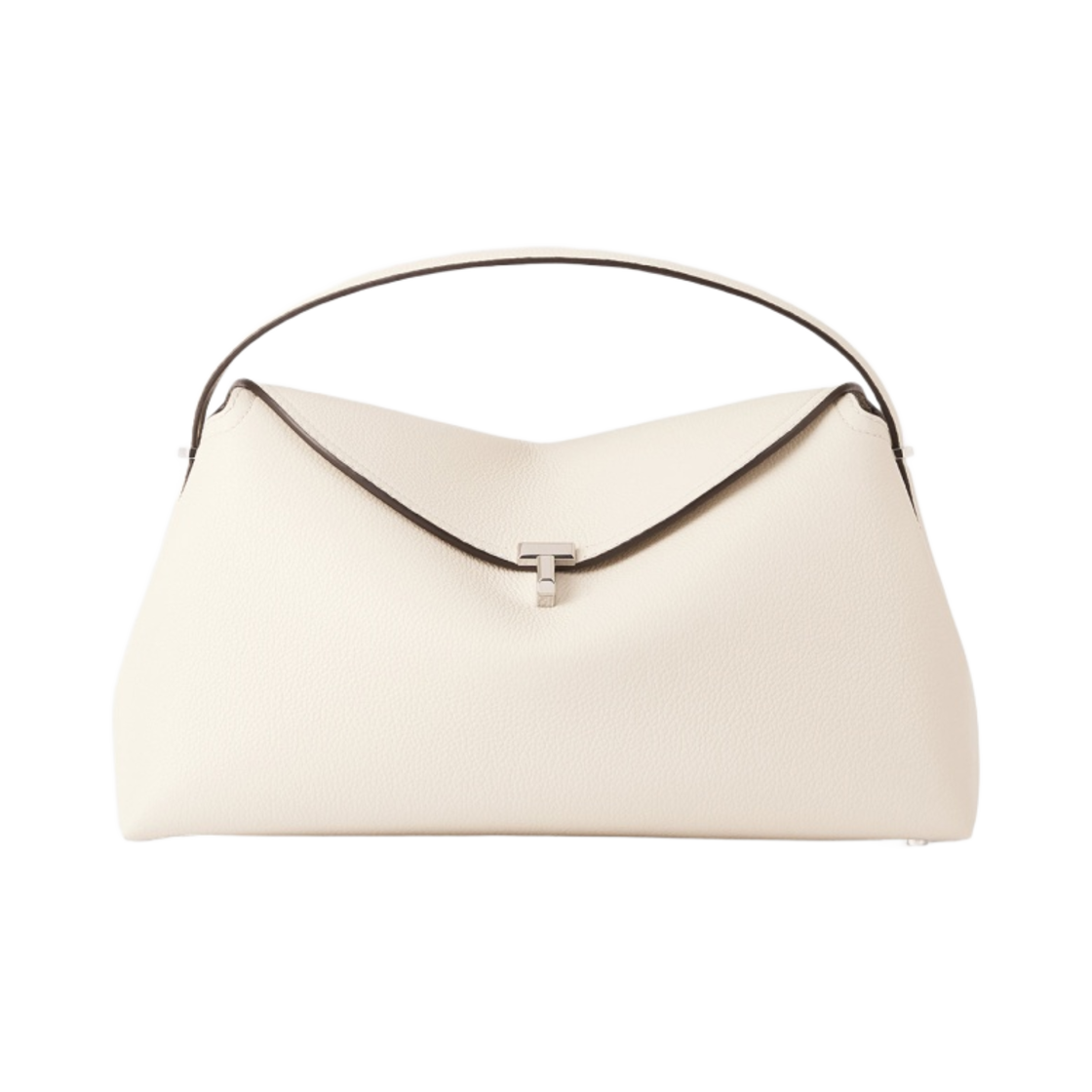 234-WLGBG427-LE0030-106 Toteme T-Lock Top Handle Milk Grain