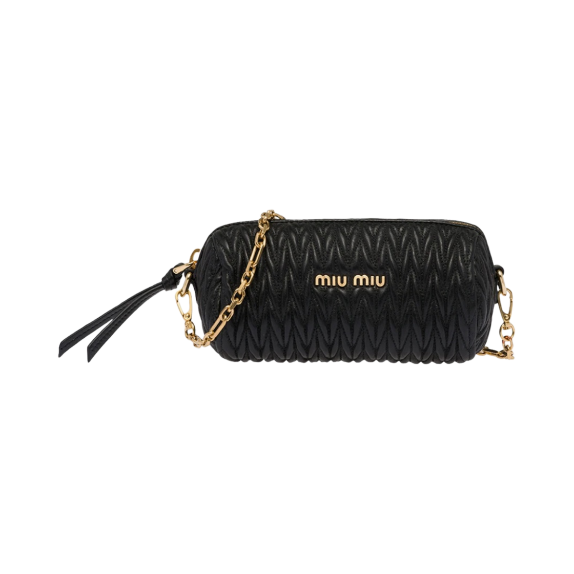 미우 미우 마테라쎄 나파 가죽 미니 숄더백 블랙(Miu Miu Matelasse Nappa Leather Mini Shoulder Bag Black) - 1