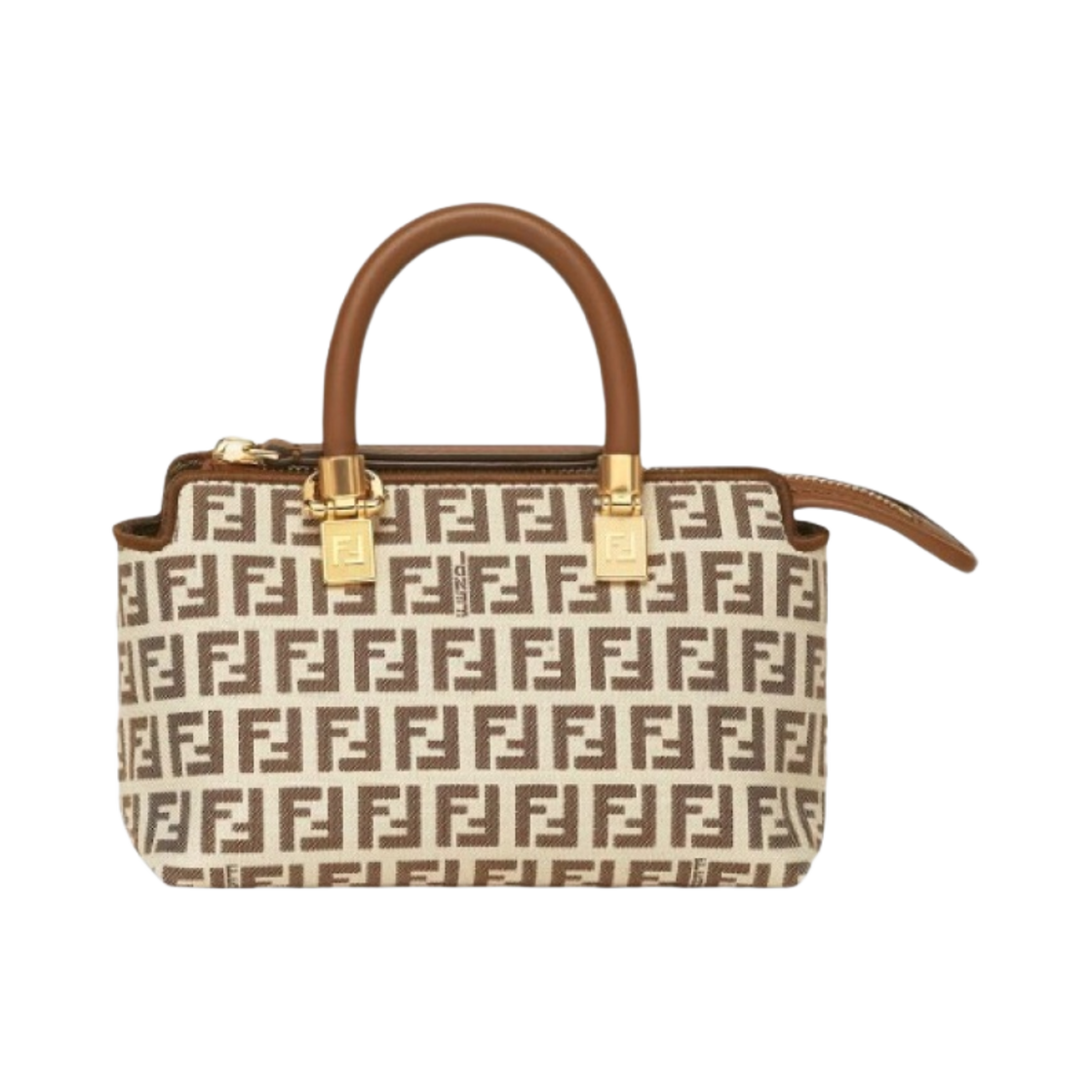 펜디 바이 더 웨이 미니 FF 패브릭 미니백 브라운(Fendi By The Way Mini FF Fabric Mini Bag Brown) - 1