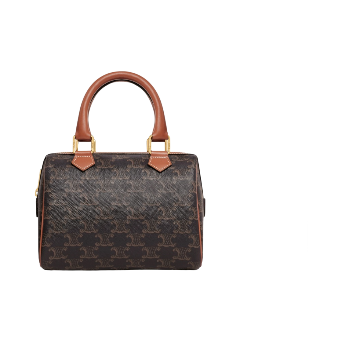 셀린느 트리옹프 캔버스 & 카프스킨 스몰 보스턴백 탄(Celine Small Boston Bag in Triomphe Canvas and Calfskin Tan) - 3