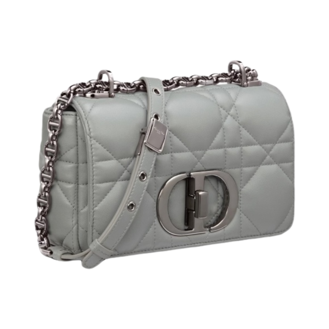 디올 스몰 카로백 퀼티드 매크로까나쥬 카프스킨 그레이 스톤(Dior Small Dior Caro Bag Quilted Macrocannage Calfskin Gray Stone) - 2