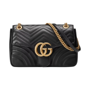 Gucci GG Marmont Matelasse Medium Shoulder Bag Black