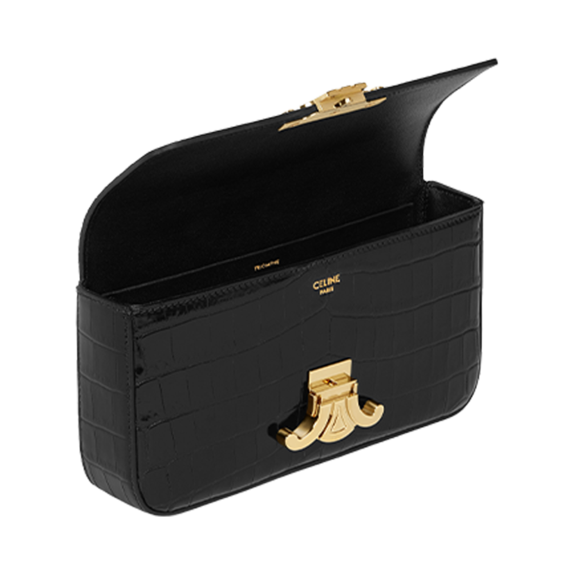 셀린느 체인 숄더백 클로드 닐로티커스 크로커다일 블랙(Celine Chain Shoulder Bag Claude in Niloticus Crocodile Black) - 4