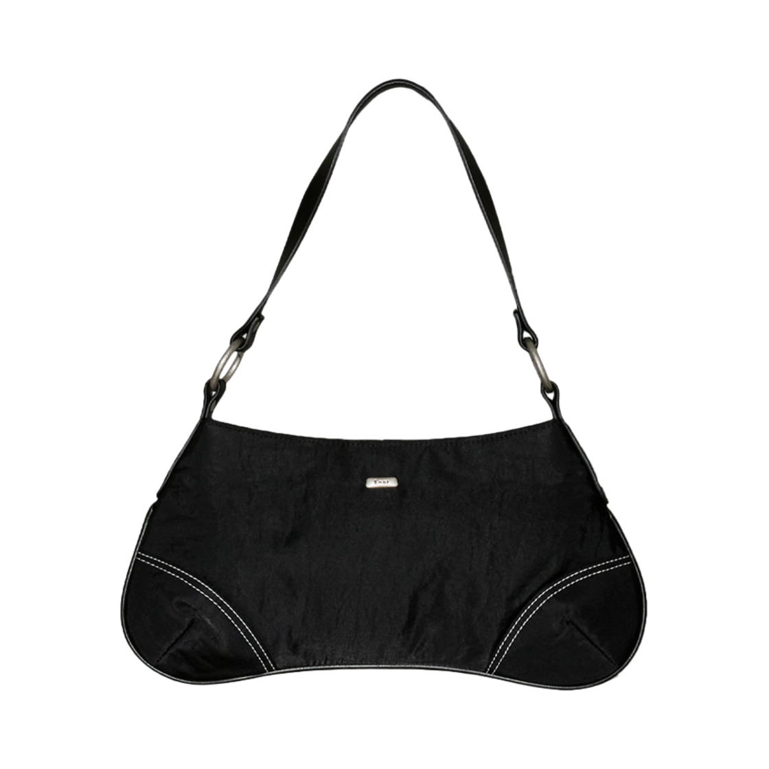 BESSACC002BK Enor Women Rivet Stitch Hobo Bag  Black