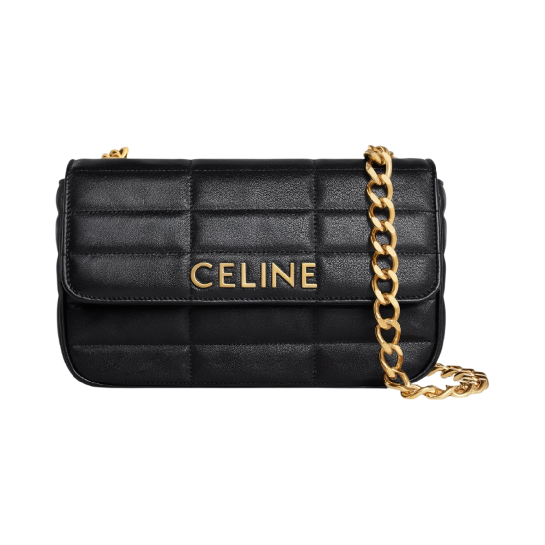셀린느 체인 숄더백 마틀라세 모노크롬 퀼티드 카프스킨 블랙(Celine Chain Shoulder Bag Matelasse Monochrome in Quilted Calfskin Black) - 1