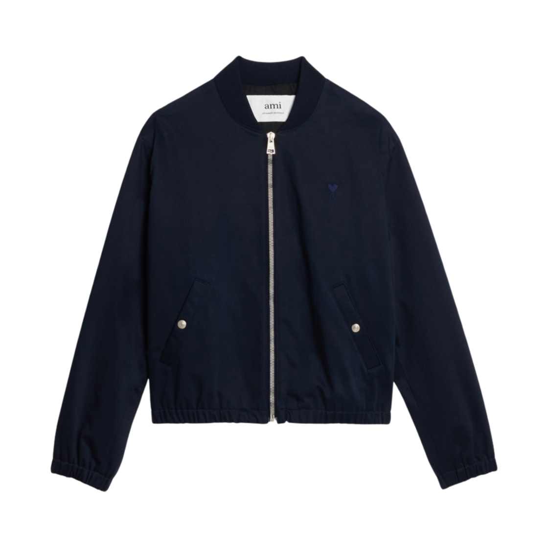 아미 스몰 하트 로고 봄버 자켓 노틱 블루(AMI de Coeur Bomber Jacket Nautic Blue)