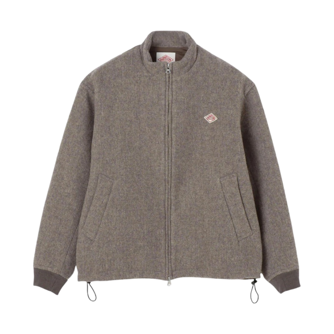 단톤 울 라이트 파일 스탠드 칼라 블루종 헤더 베이지(Danton Wool Light Pile Stand Collar Blouson Heather Beige) - 1
