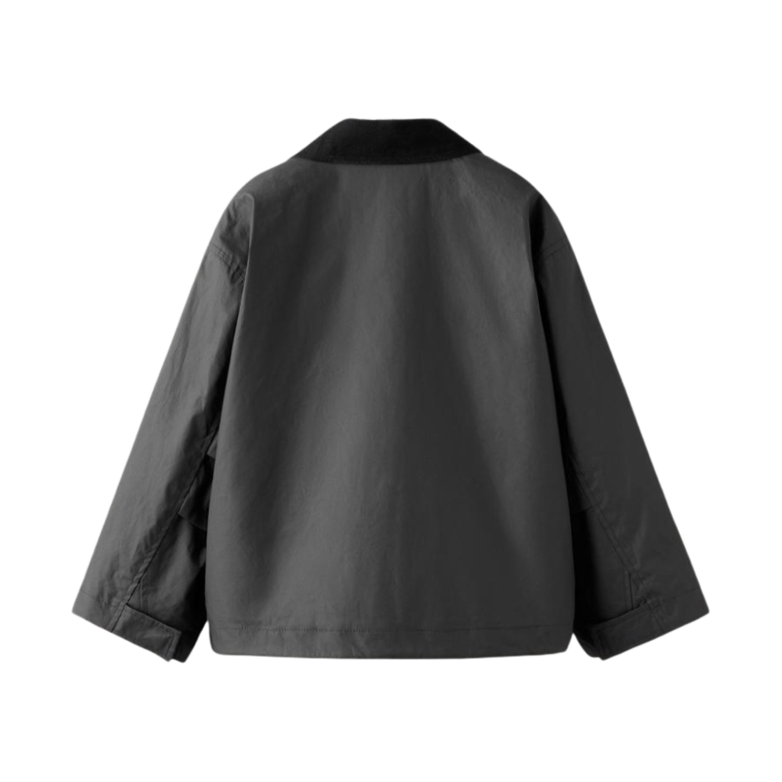 (키즈) 자라 콤비 칼라 왁스드 점퍼 그레이((Kids) Zara Combi Collar Waxed Jumper Gray) - 2