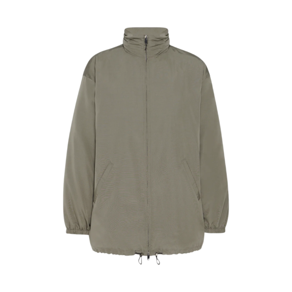 787W3514GYE The Row Chon Jacket in Silk and Wool Grey Sepia