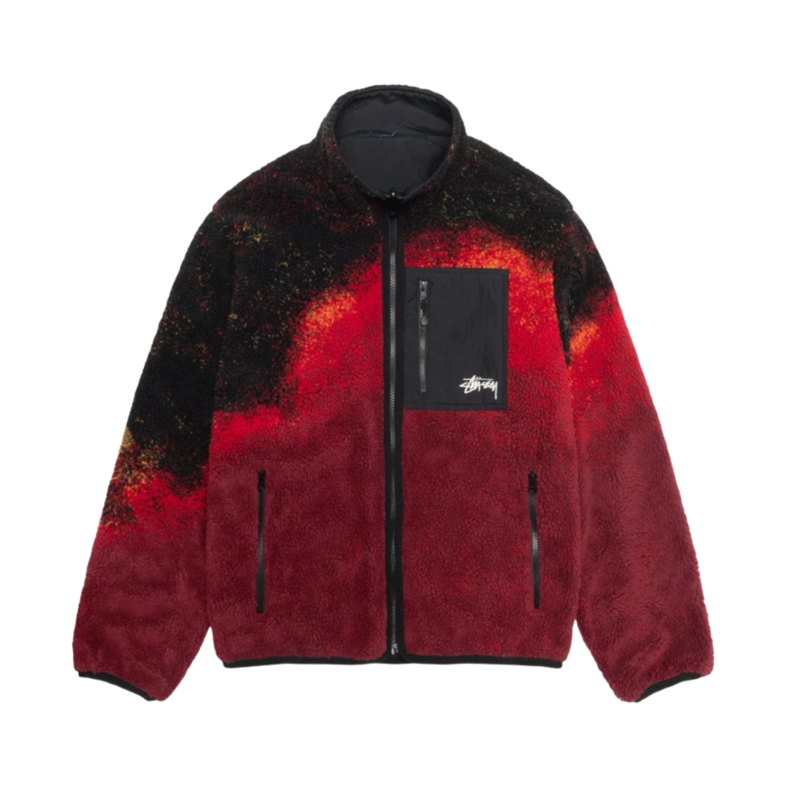 118529 Stussy Sherpa Reversible Jacket Lava