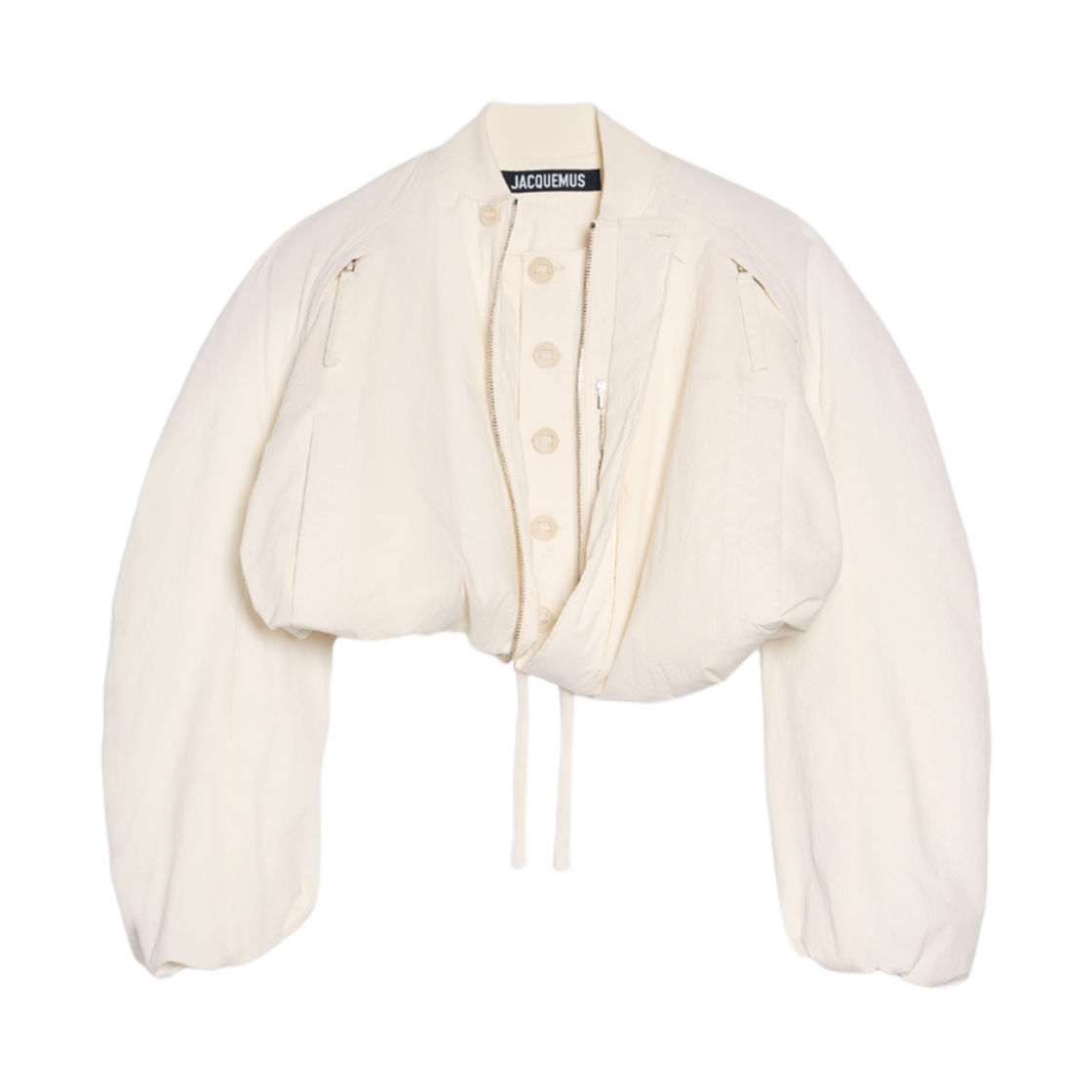 (W) 자크뮈스 르 봄버 바이아 버블 봄버 오프 화이트((W) Jacquemus Le Bomber Bahia Bubble Bomber Off White)