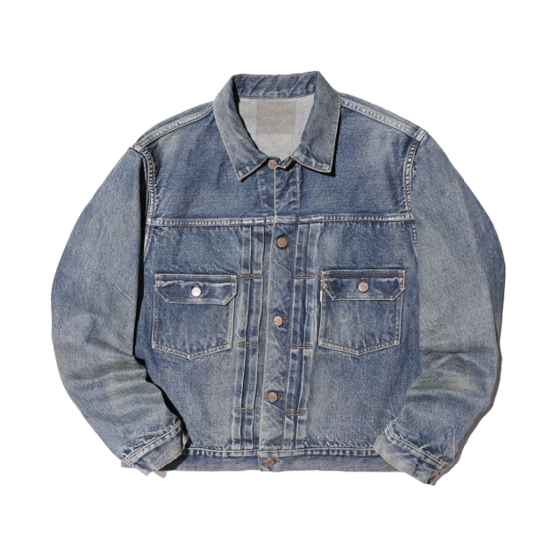 제라도 55 데님 자켓 406XX 빈티지 피니쉬 페이드 인디고(Jelado 55 Denim Jacket 406XX Vintage Finish Fade Indigo)