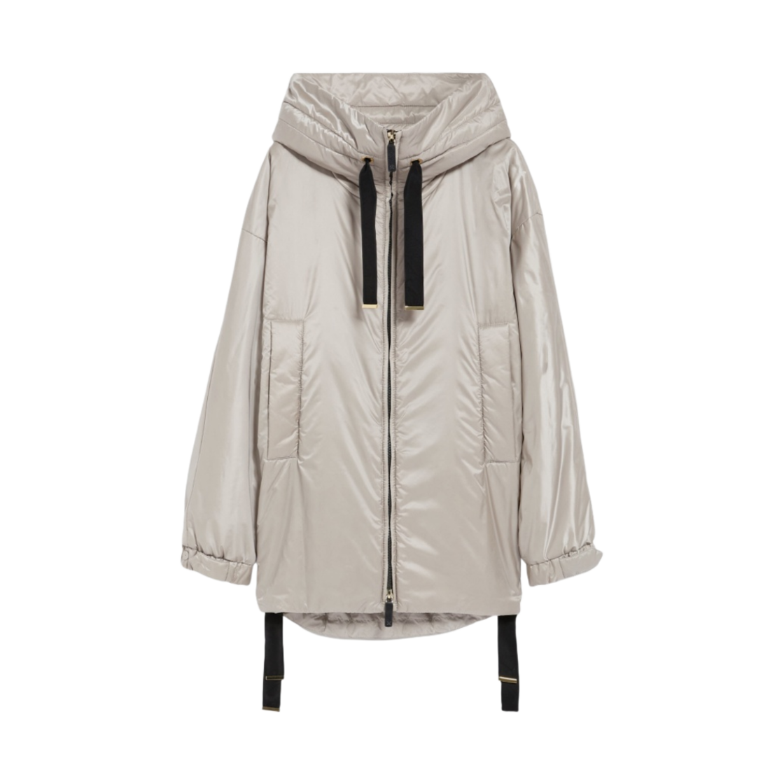 GREENFE-092 (W) Max Mara The Cube Greenfe Water-Repellent Canvas Jacket Light Grey