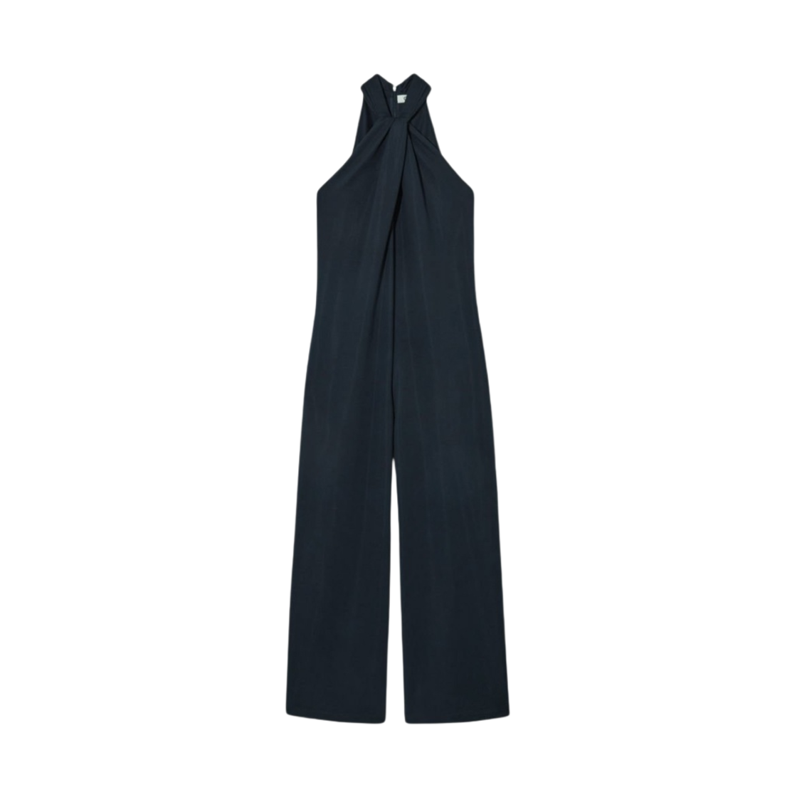 (W) 코스 트위스트 디테일 홀터넥 점프수트 블루((W) COS Twisted Details Halter-Neck Jumpsuit Blue) - 1