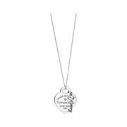 Tiffany & Co. Return To Tiffany Heart Tag Key Necklace Medium Sterling Silver with Diamonds