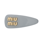 (W) Miu Miu Patent Leather Hair Clip Cornflower Blue