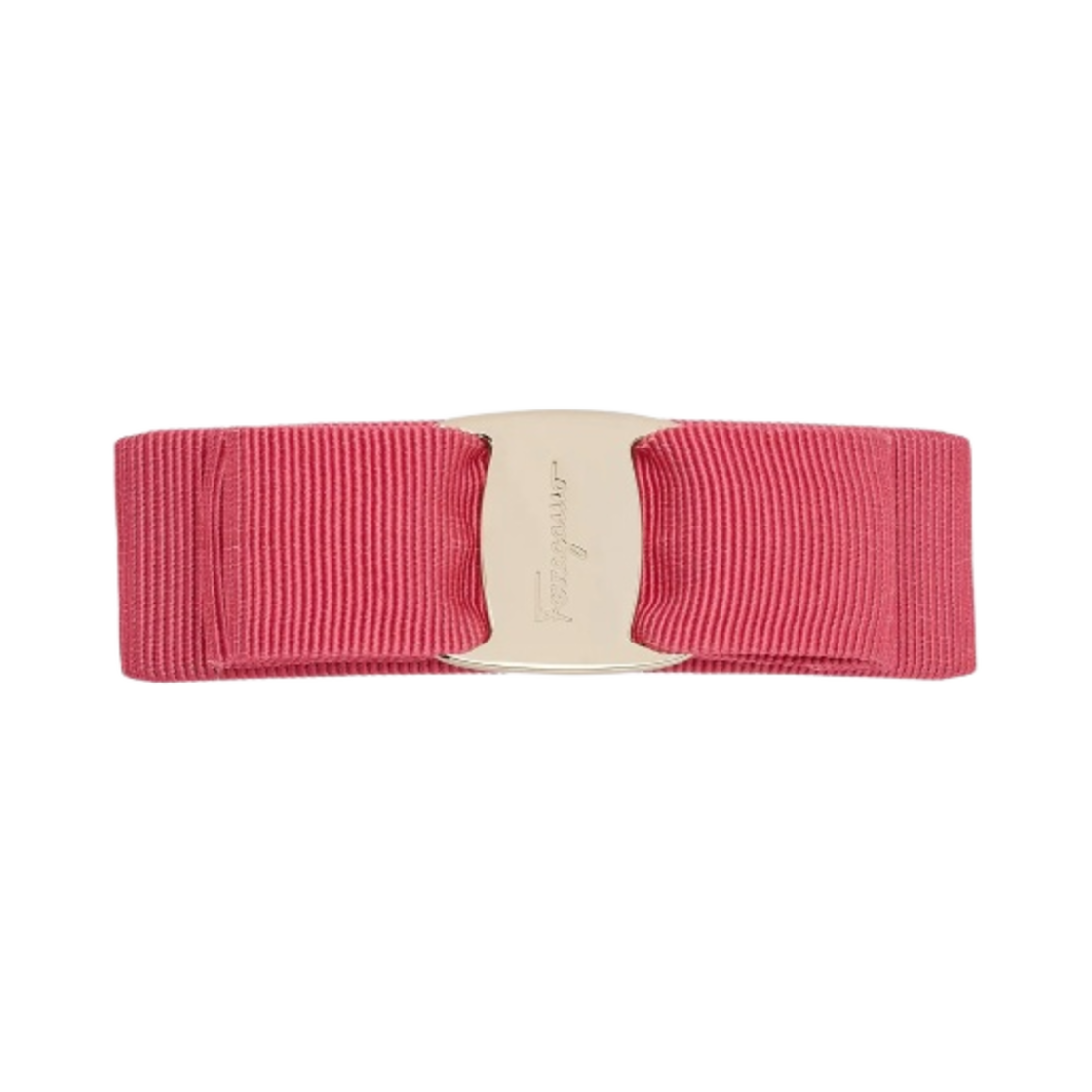 (W) 페라가모 바라 헤어 클립 판단고 핑크((W) Ferragamo Vara Hair Clip Fandango Pink) - 1