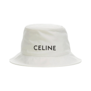 Celine Bucket Hat in Gabardine Cotton Off White