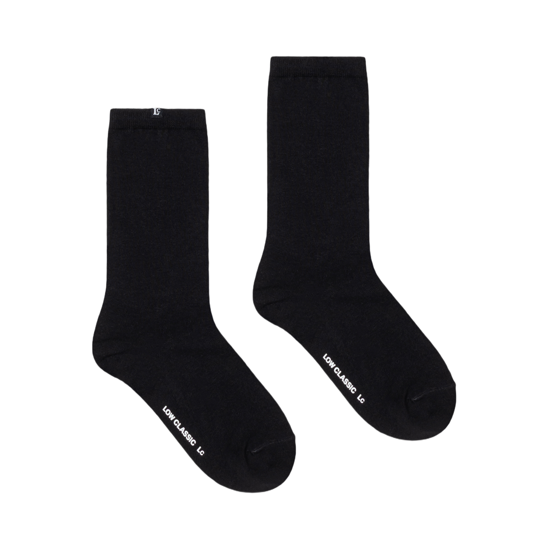 (W) 로우클래식 코튼 미디 삭스 블랙((W) Low Classic Cotton Midi Socks Black)
