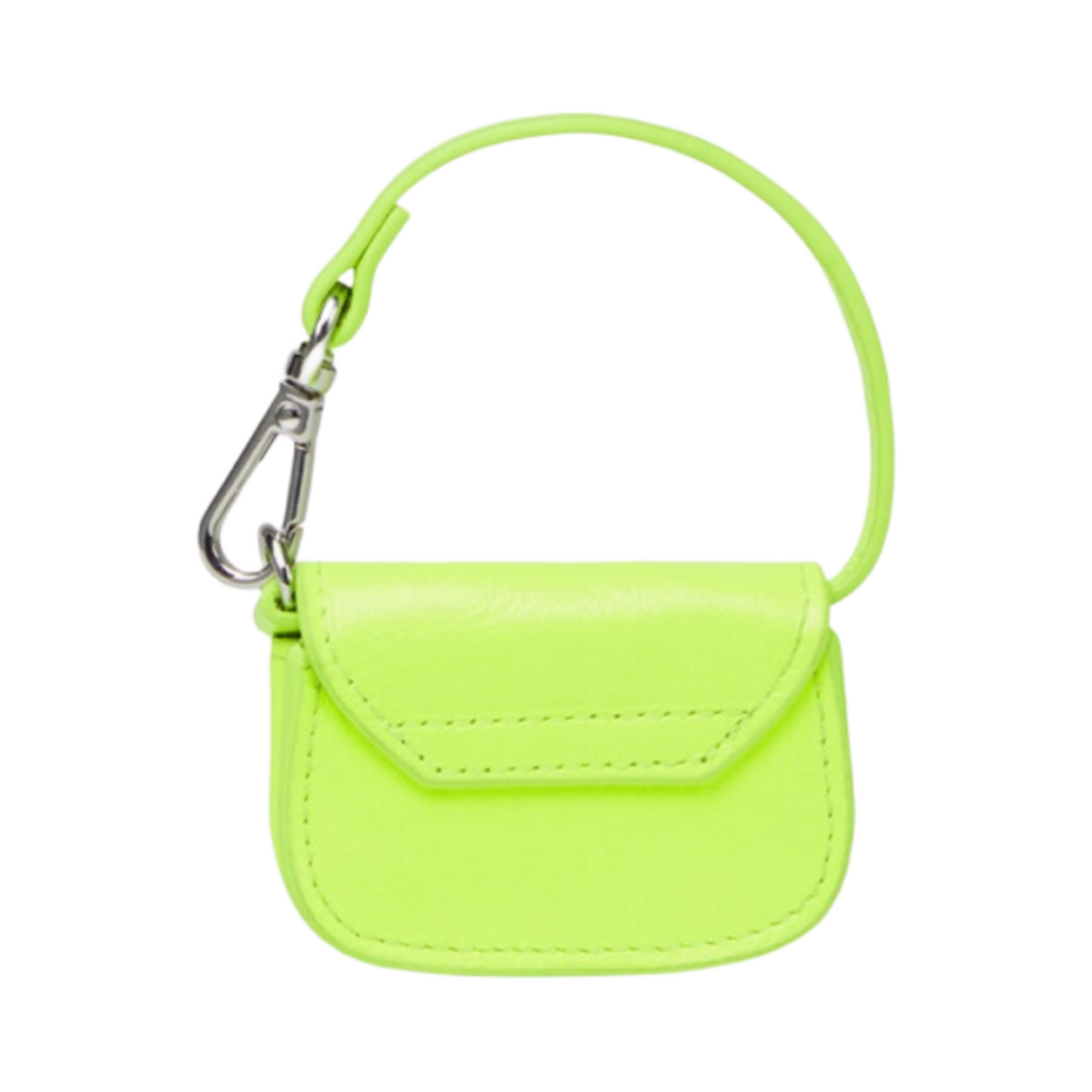 디젤 1DR 파우치 마이크로 키링 옐로우 플루오(Diesel 1DR Micro Leather Bag Charm Yellow Fluo) - 3