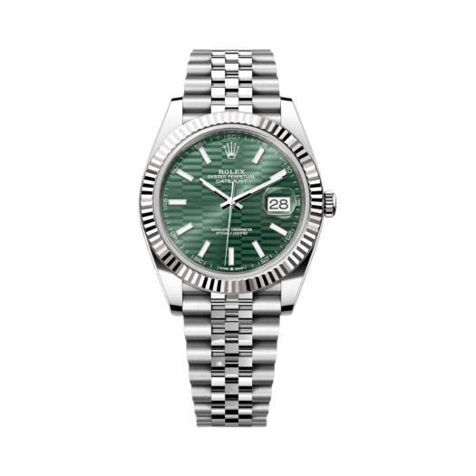 Rolex Datejust 41mm 126334 Fluted Motif Mint Green Jubilee