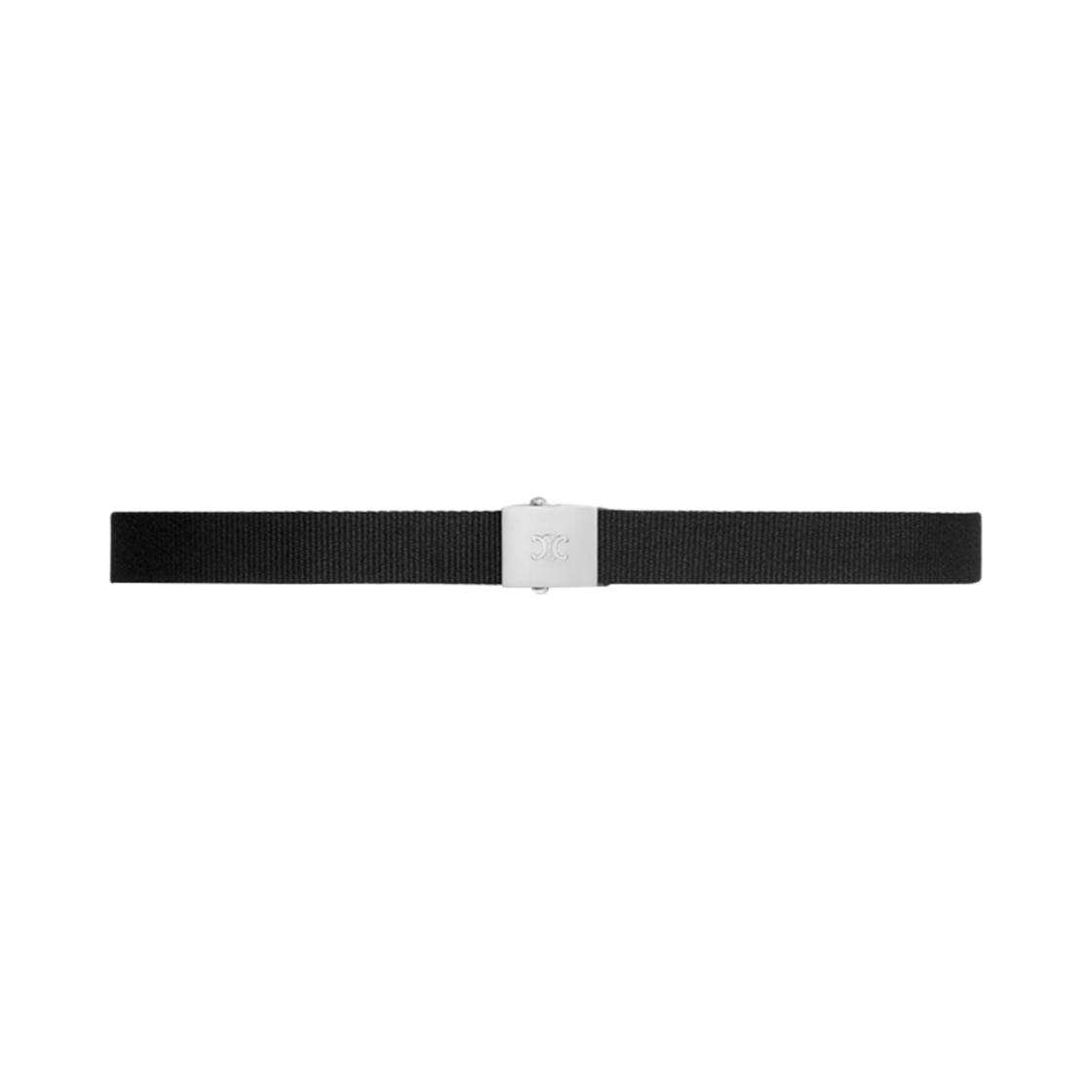 45BIC2AN4-38SI Celine Large Skater Belt in Textile Black