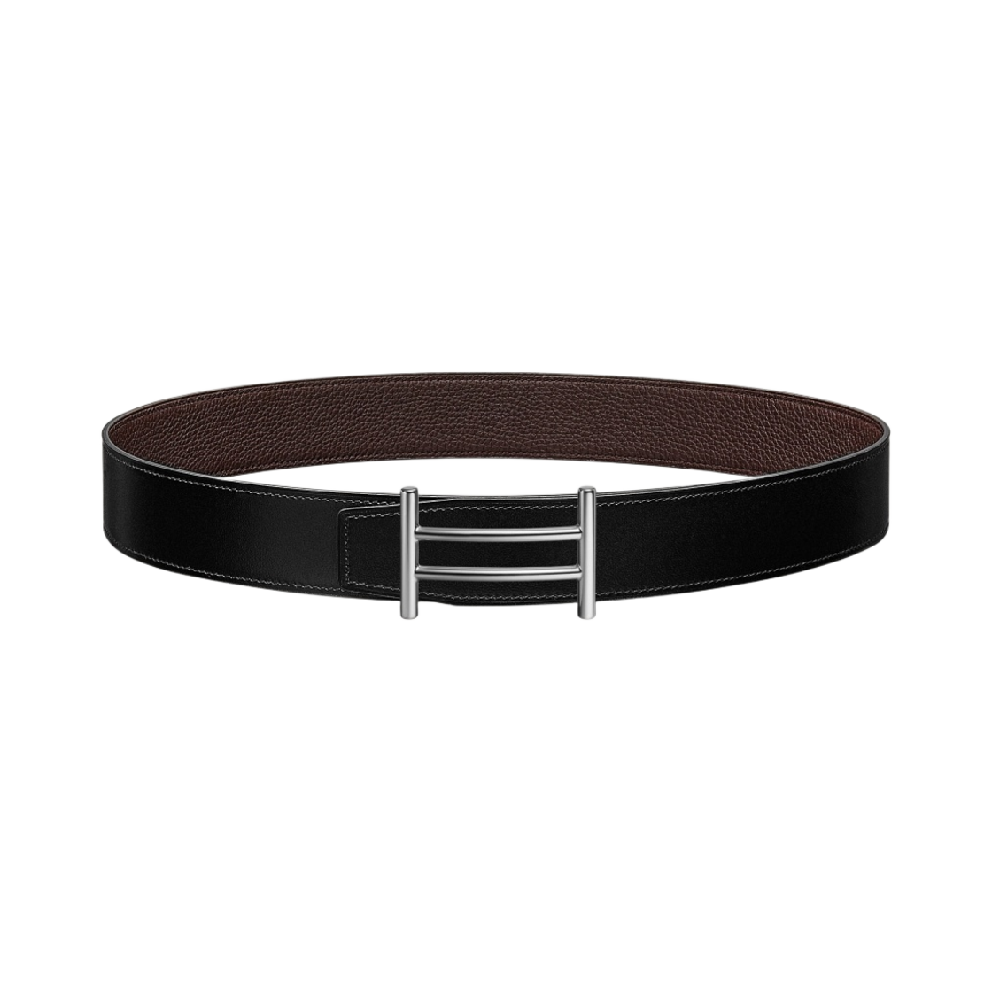 에르메스 라이더 벨트 버클 & 리버서블 가죽 스트랩 38mm & 실버 누아 쇼꼴라(Hermes Rider Belt Buckle & Reversible Leather Strap 38mm & Silver Noir Chocolat) - 1