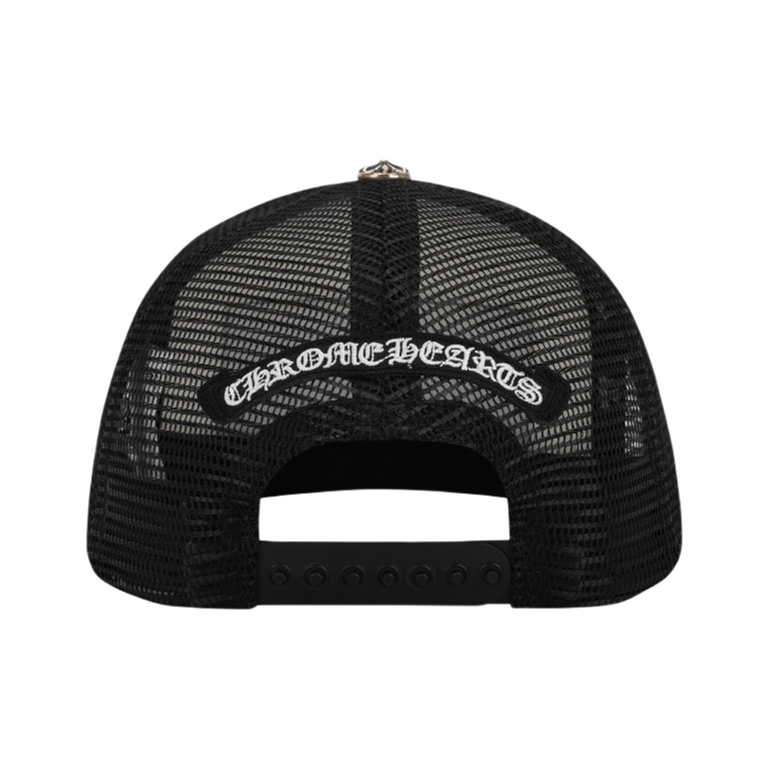 크롬하츠 참퍼 할리우드 트러커햇 블랙 화이트(Chrome Hearts Chomper Hollywood Trucker Hat Black White) - 3