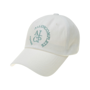 Allincomplete Round Logo Ball Cap White