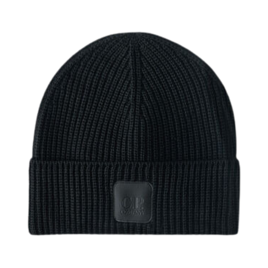 C.P. 컴퍼니 메트로폴리스 시리즈 엑스트라파인 메리노 울 로고 비니 블랙 - 24FW(C.P. Company The Metropolis Series Extrafine Merino Wool Logo Beanie Black - 24FW) - 1