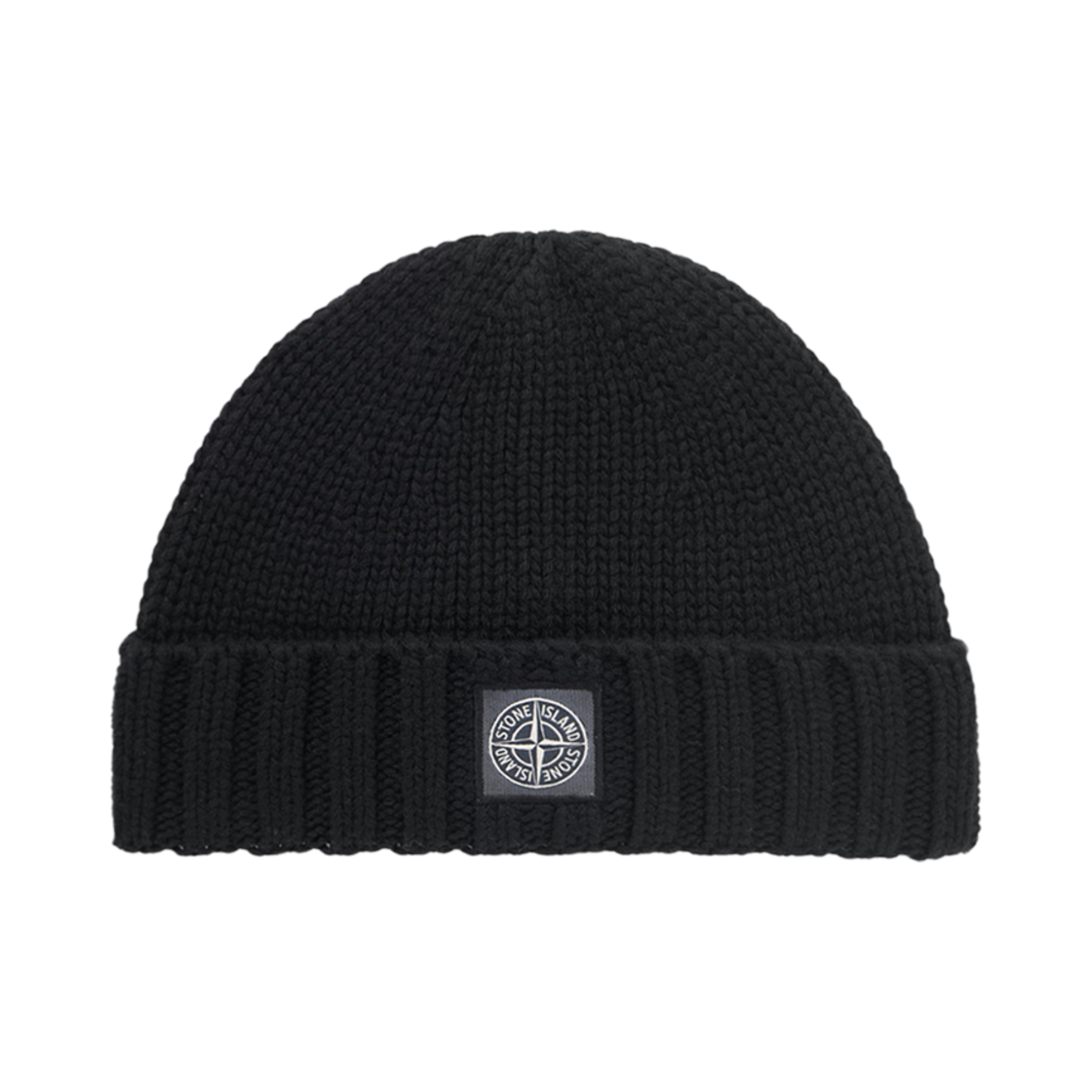 스톤 아일랜드 N17D6 RWS 질롱 울 비니 위드 로고 패치 블랙 - 24FW(Stone Island N17D6 RWS Geelong Wool Beanie with Logo Patch Black - 24FW) - 1