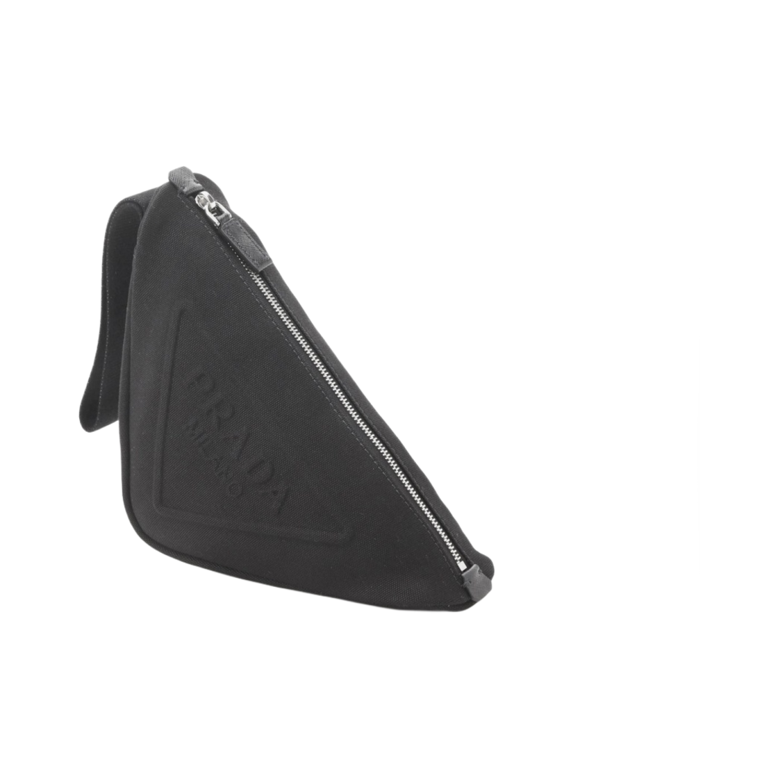 프라다 캔버스 트라이앵글 파우치 블랙(Prada Canvas Triangle Pouch Black) - 1