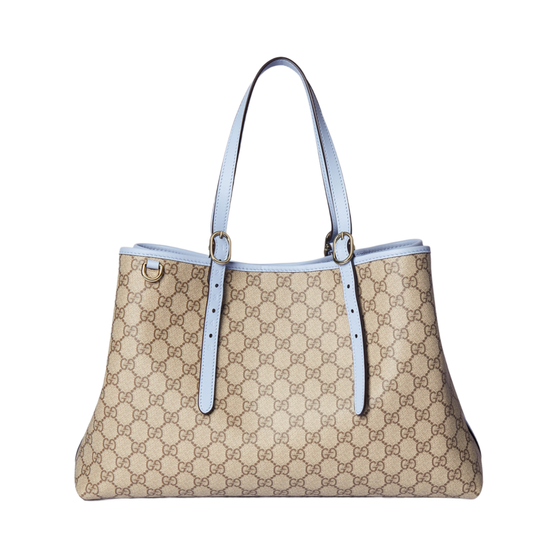 구찌 GG 엠블럼 라지 토트백 베이지 다크 브라운(Gucci GG Emblem Large Tote Bag Beige Dark Brown) - 1