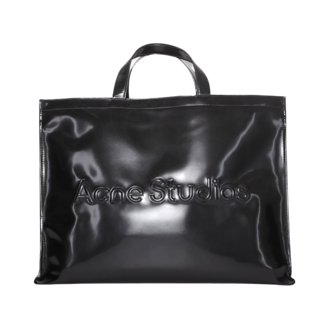 아크네 스튜디오 로고 숄더 토트백 블랙(Acne Studios Logo Shoulder Tote Bag Black) - 1