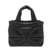 Prada Quilted Nappa Leather Tote Bag Black