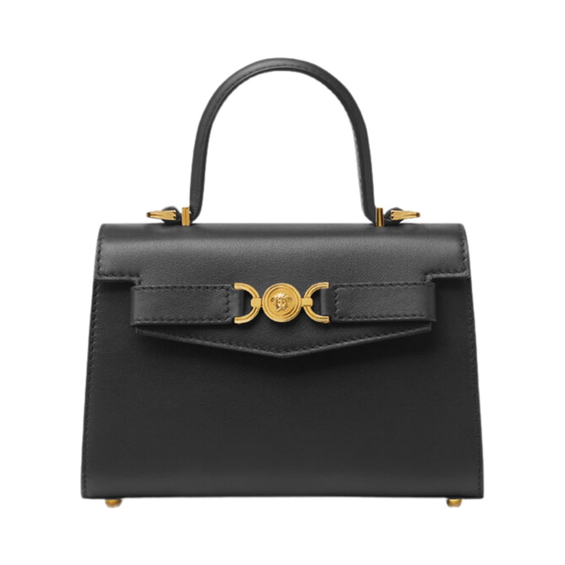 1013824-1A10795-1B00V Versace Medusa '95 Small Handbag Black Gold