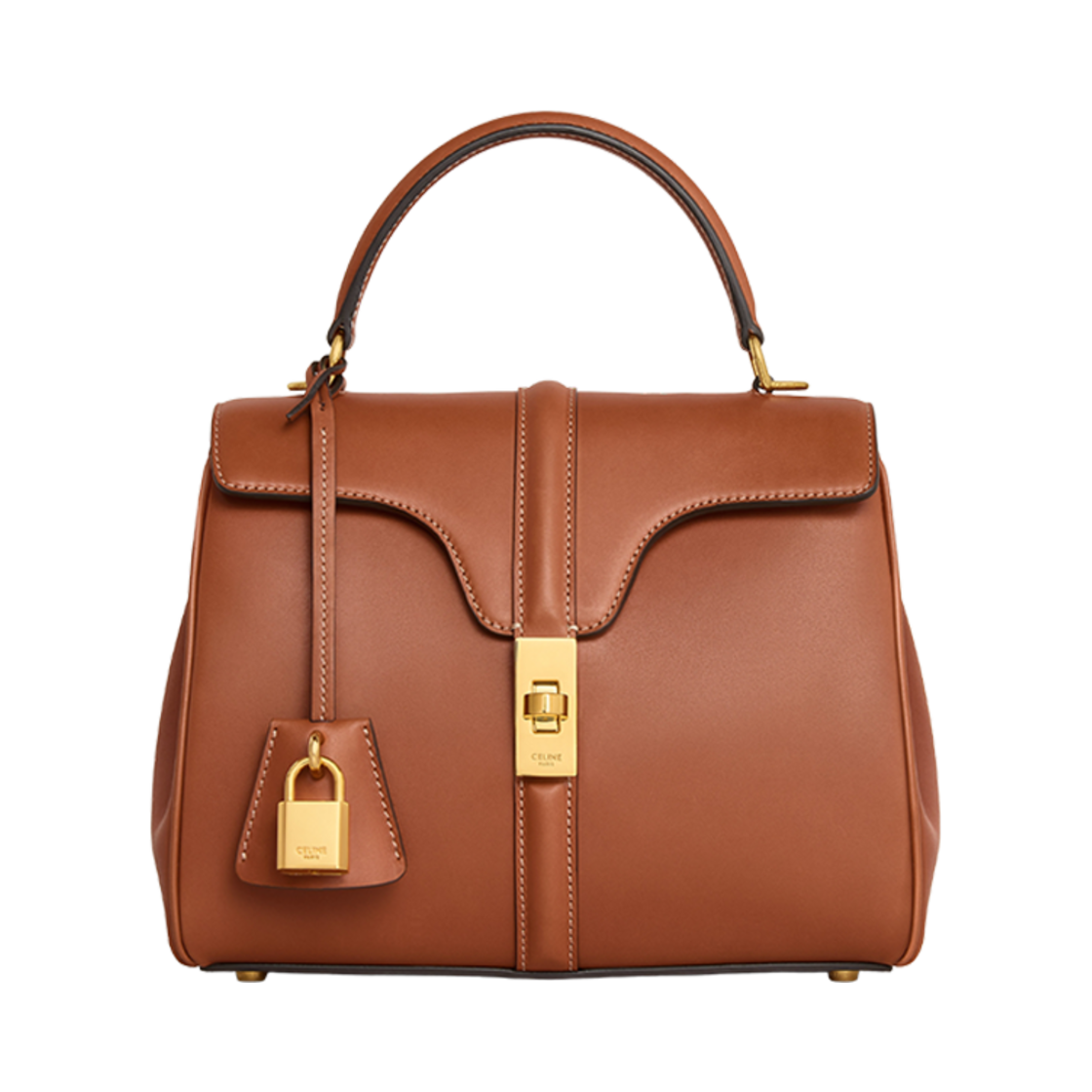 188003BF9-03TN (W) Celine Small 16 Bag in Natural Calfskin Tan