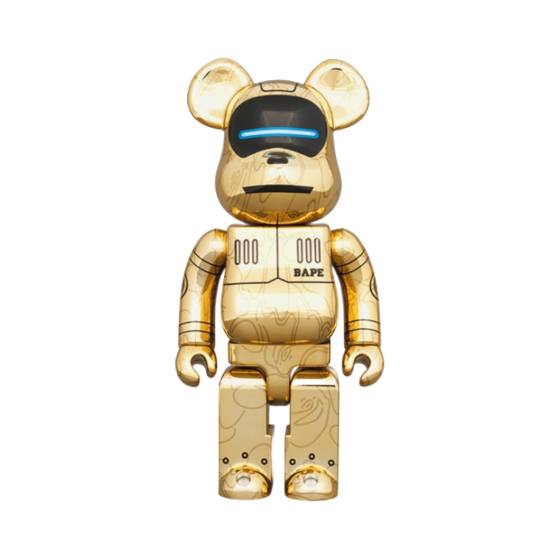 베어브릭 x 베이프 x 하지메 소라야마 베이비 마일로 100% & 400% 세트 골드(Bearbrick x BAPE x Hajime Sorayama Baby Milo 100% & 400% Set Gold) - 3