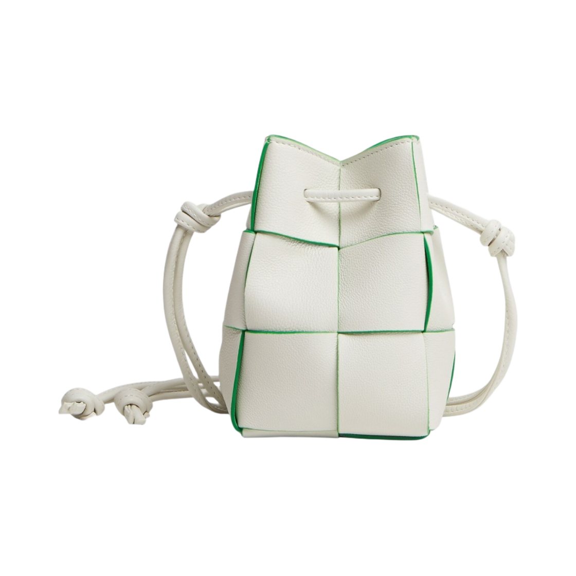 보테가 베네타 미니 카세트 버킷백 화이트 패러킷(Bottega Veneta Mini Cassette Bucket Bag White Parakeet) - 1