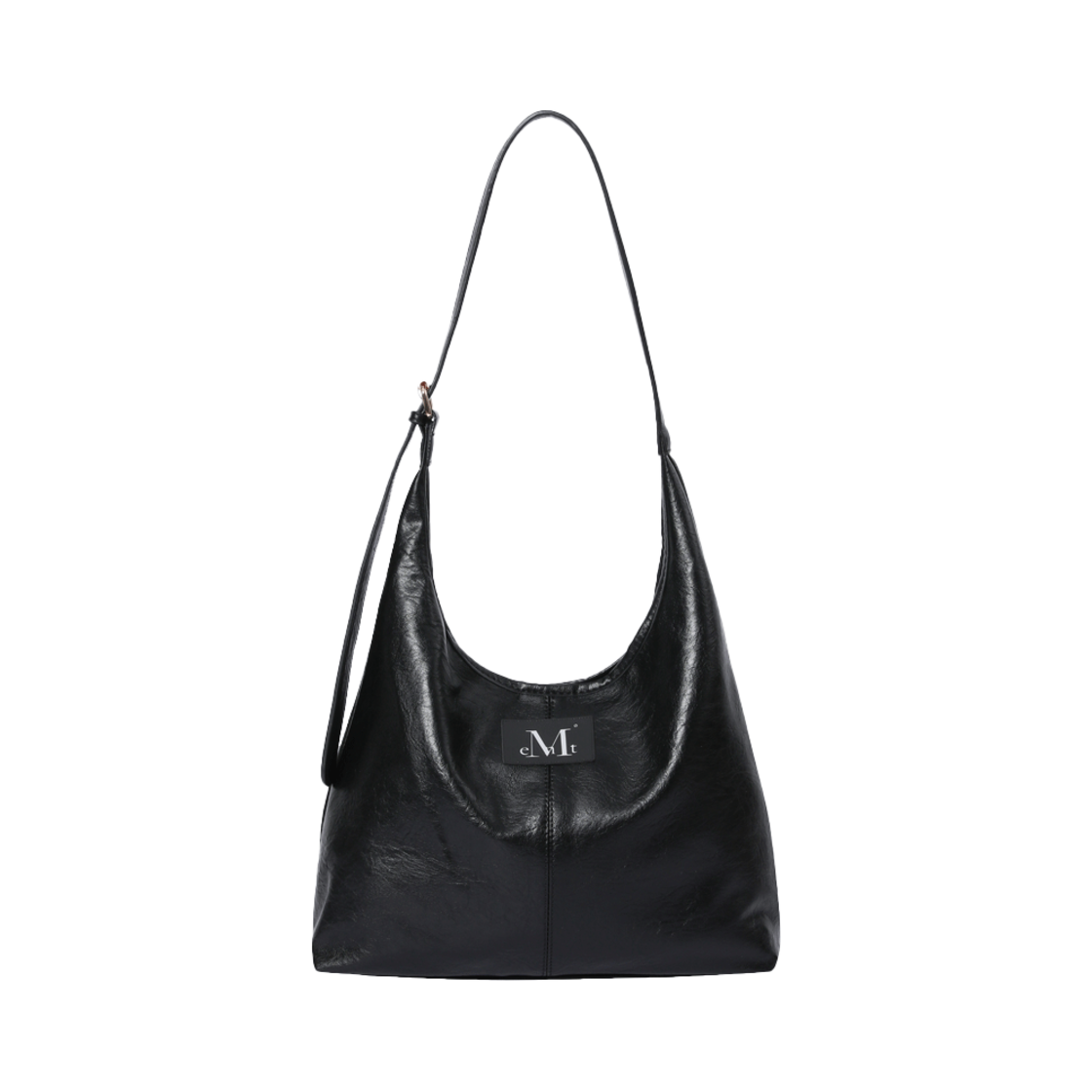 [사은품 증정] 크레센트 레더 숄더백 블랙([사은품 증정] MUCENT Crescent Leather Shoulder Bag Black)