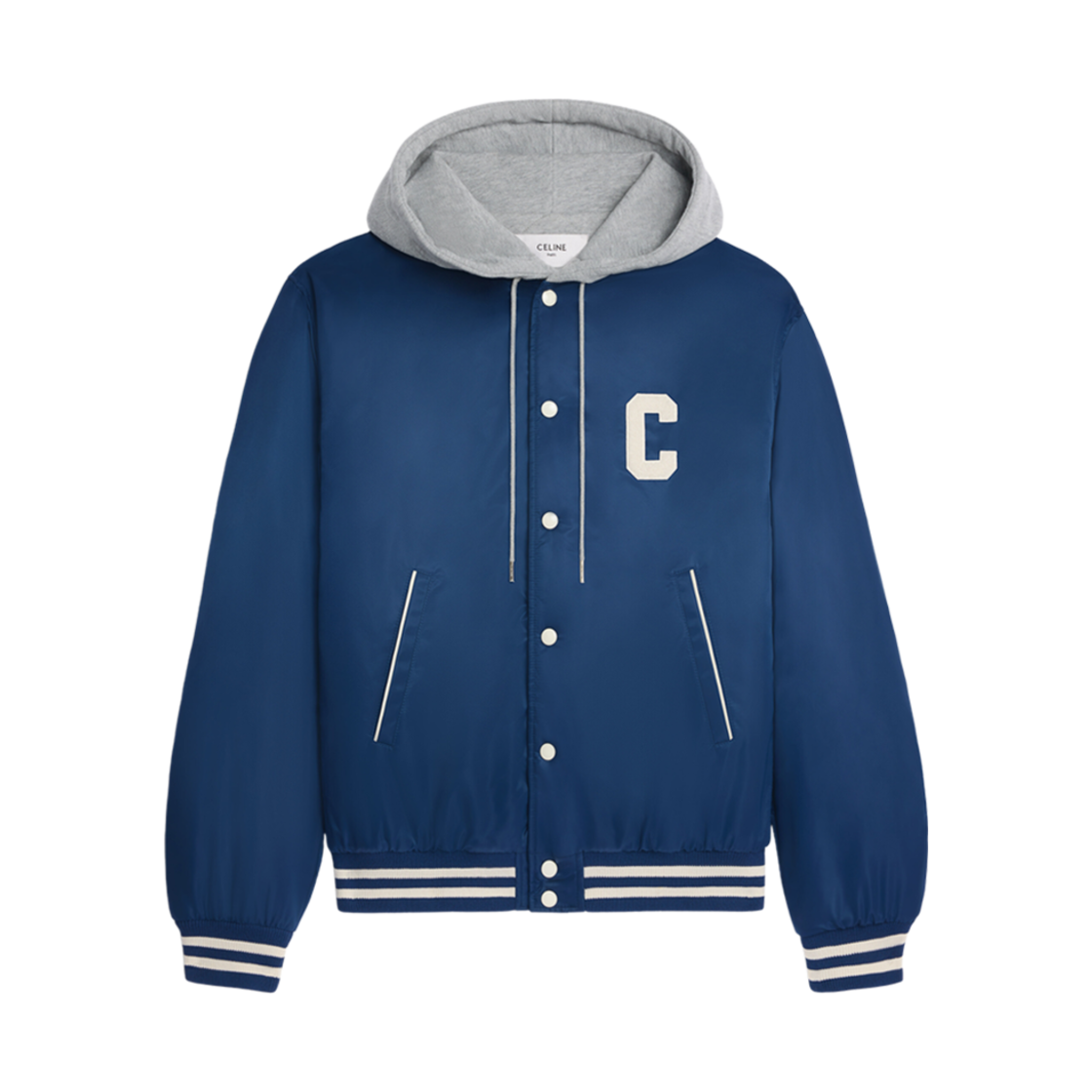 コート CELINE | CELINE PARIS HOODED TEDDY JACKET IN NYLON CELINE oversized hooded teddy jacket in nylon | REVERSIBLE