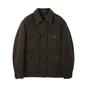 Lemaire Caban Wool Hunting Jacket Pewter Green