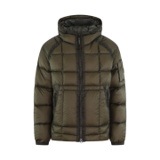 C.P. Company D.D. Shell Hooded Medium Down Jacket Grape Leaf Green - 24FW
