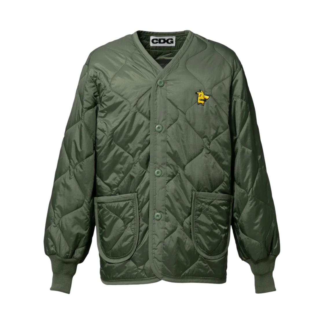 CDG x 포켓몬 라이너 엠블럼 자켓 올리브(CDG x Pokemon Liner Jacket with Emblem Olive) - 1