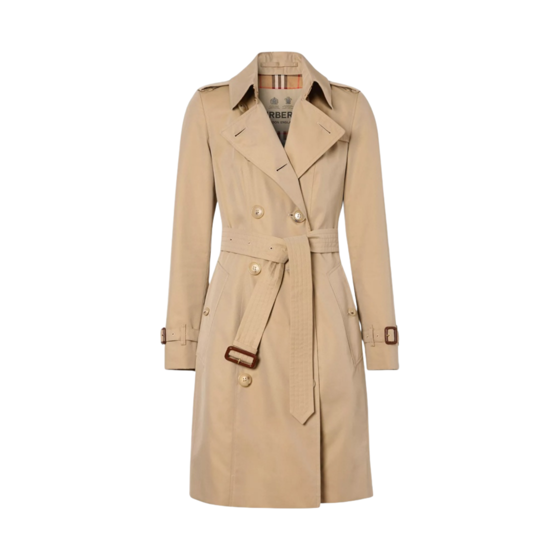 (W) 버버리 미드 렝스 첼시 헤리티지 트렌치 코트 허니((W) Burberry Mid Length Chelsea Heritage Trench Coat Honey) - 1
