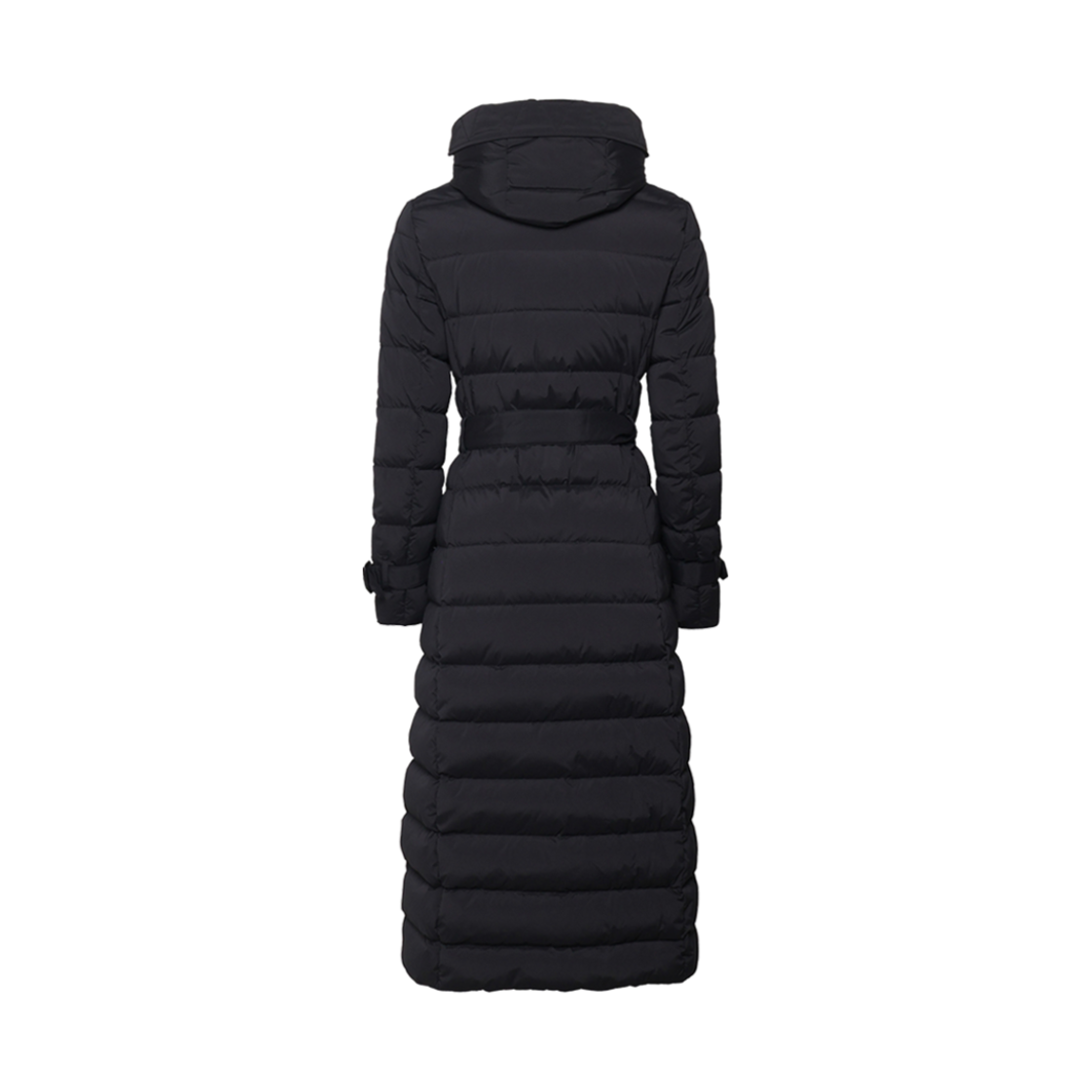 (W) 버버리 롱 퀄티드 다운 자켓 블랙((W) Burberry Long Quilted Down Jacket Black) - 2