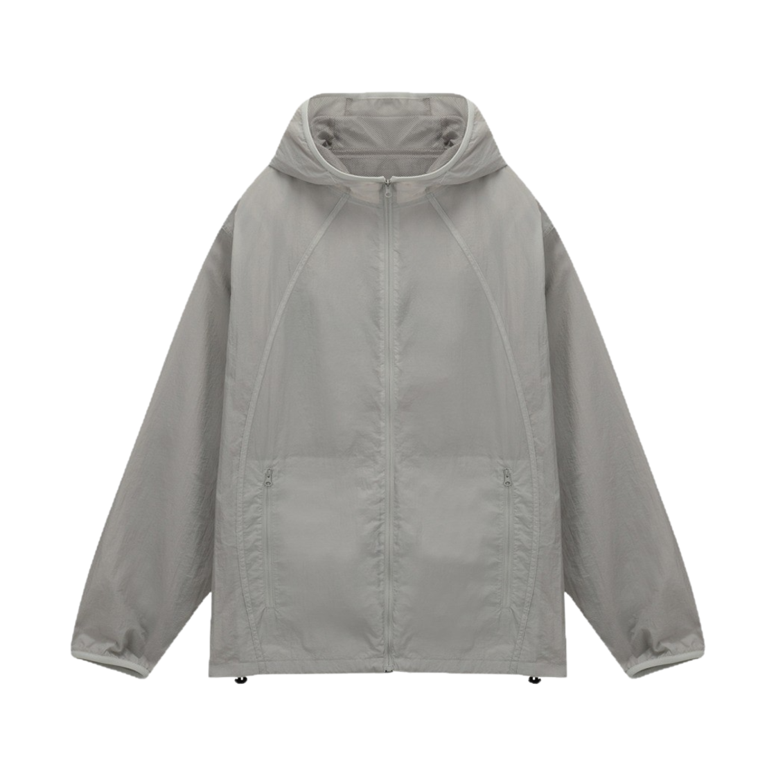 아트오브필드 백 프린티드 패커블 자켓 그레이