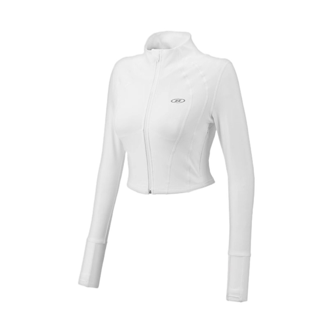 BF3WJK147WH_ BORN TO WIN Active Line Full Zip-Up Jacket White