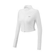 BORN TO WIN Active Line Full Zip-Up Jacket White