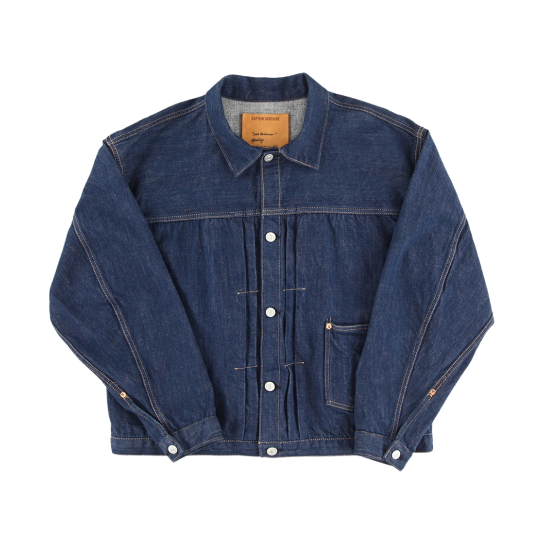 캡틴 선샤인 인디고 데님 트래커 자켓 인디고 원 워시(Kaptain Sunshine Indigo Denim Tracker Jacket Indigo One Wash) - 1